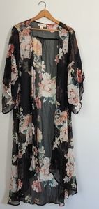 Boho Floral Duster Cardigan